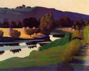 菲利克斯 瓦洛东 : Evening on the Loire